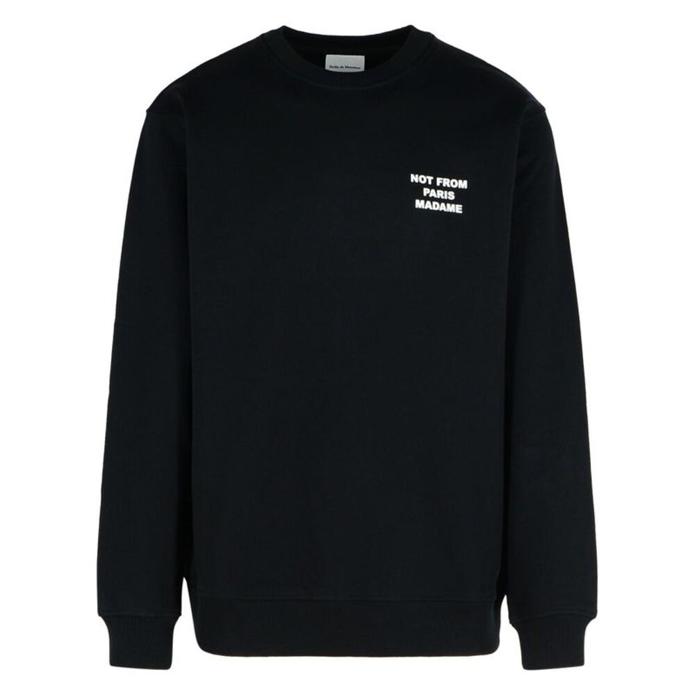 Drole De Monsieur Black Cotton Sweatshirt Men